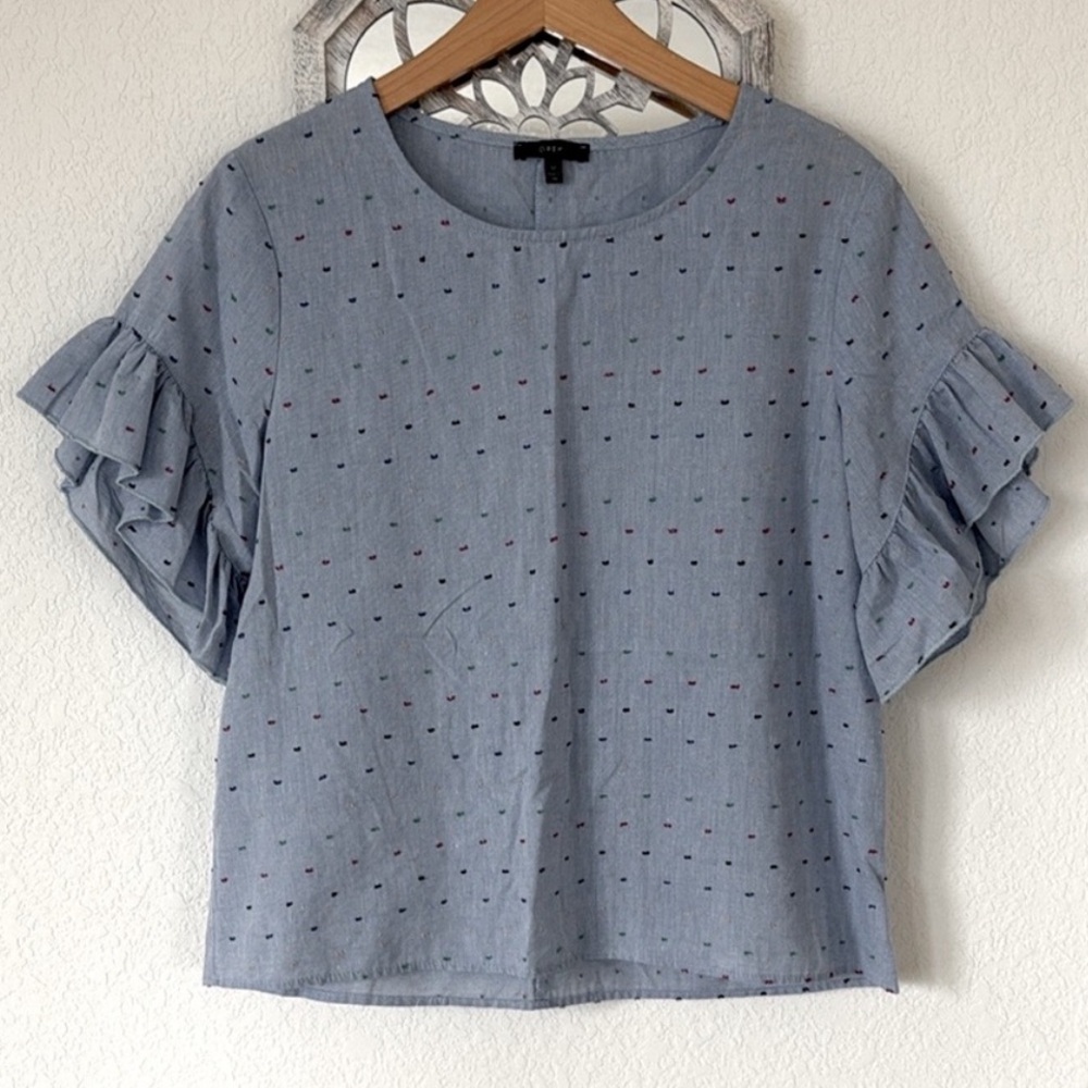 DREW • Embroidered Ruffle Blouse - Picture 2 of 6